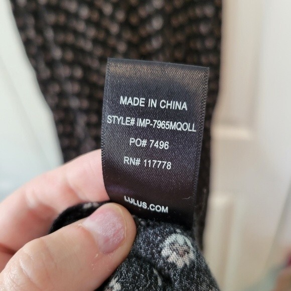 Lulu's Yours Tule Black Floral Print Maxi Dress Size Small/Medium - Picture 9 of 9